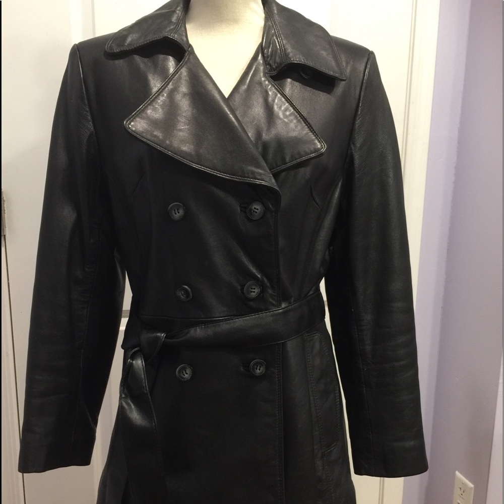 Double Breasted Leather Coat🌹